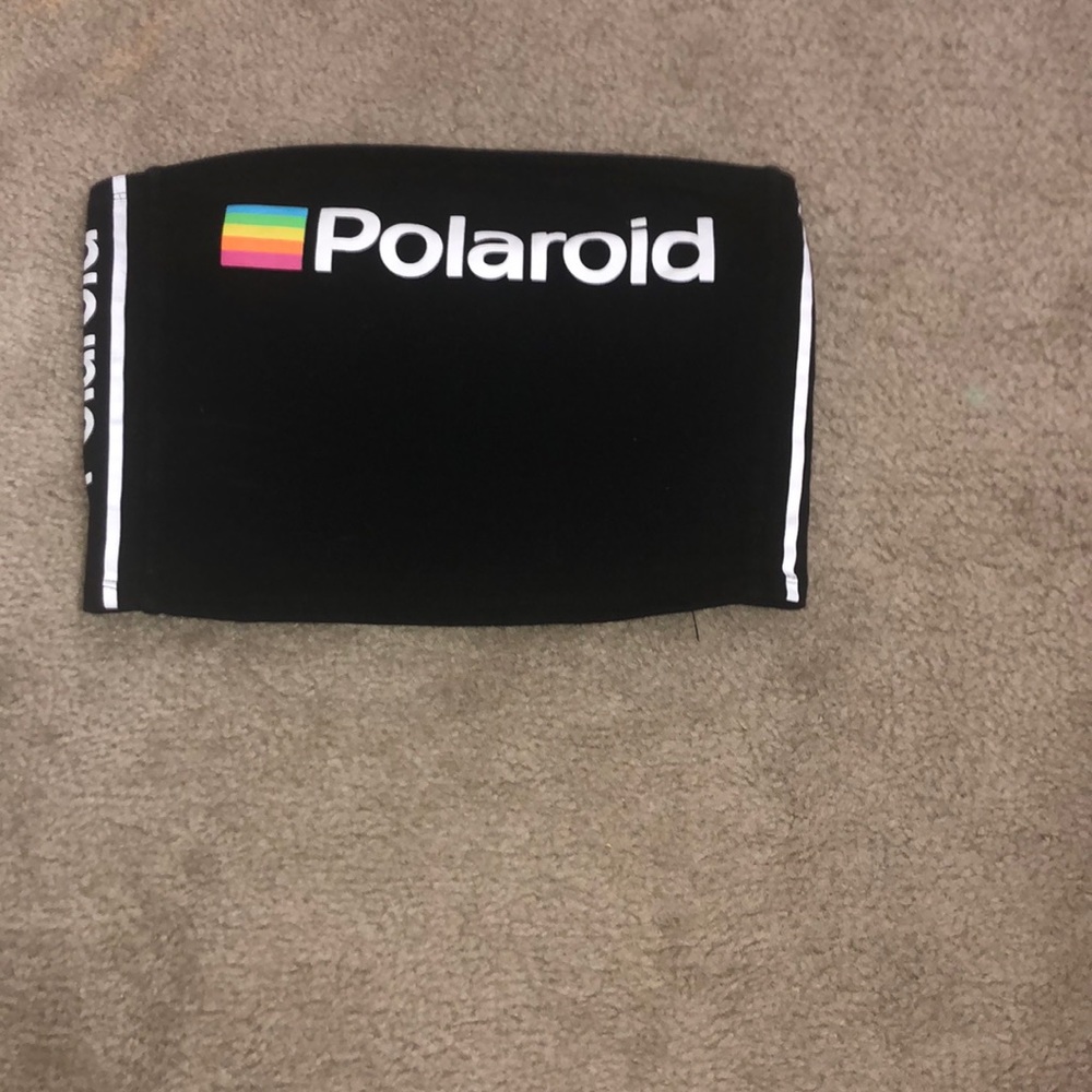 Black polaroid tube top
